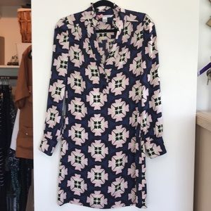 Diane Von Furstenberg Geometric Silk Dress